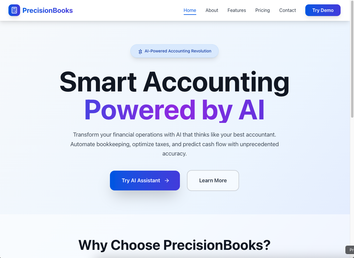 PrecisionBooks — AI Accounting