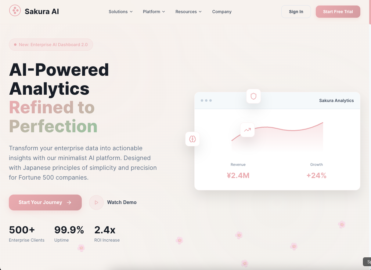 Sakura — AI Analytics Platform